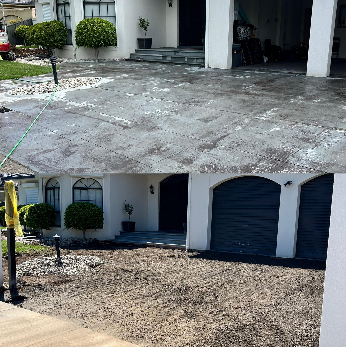 Concrete Removal Before and After