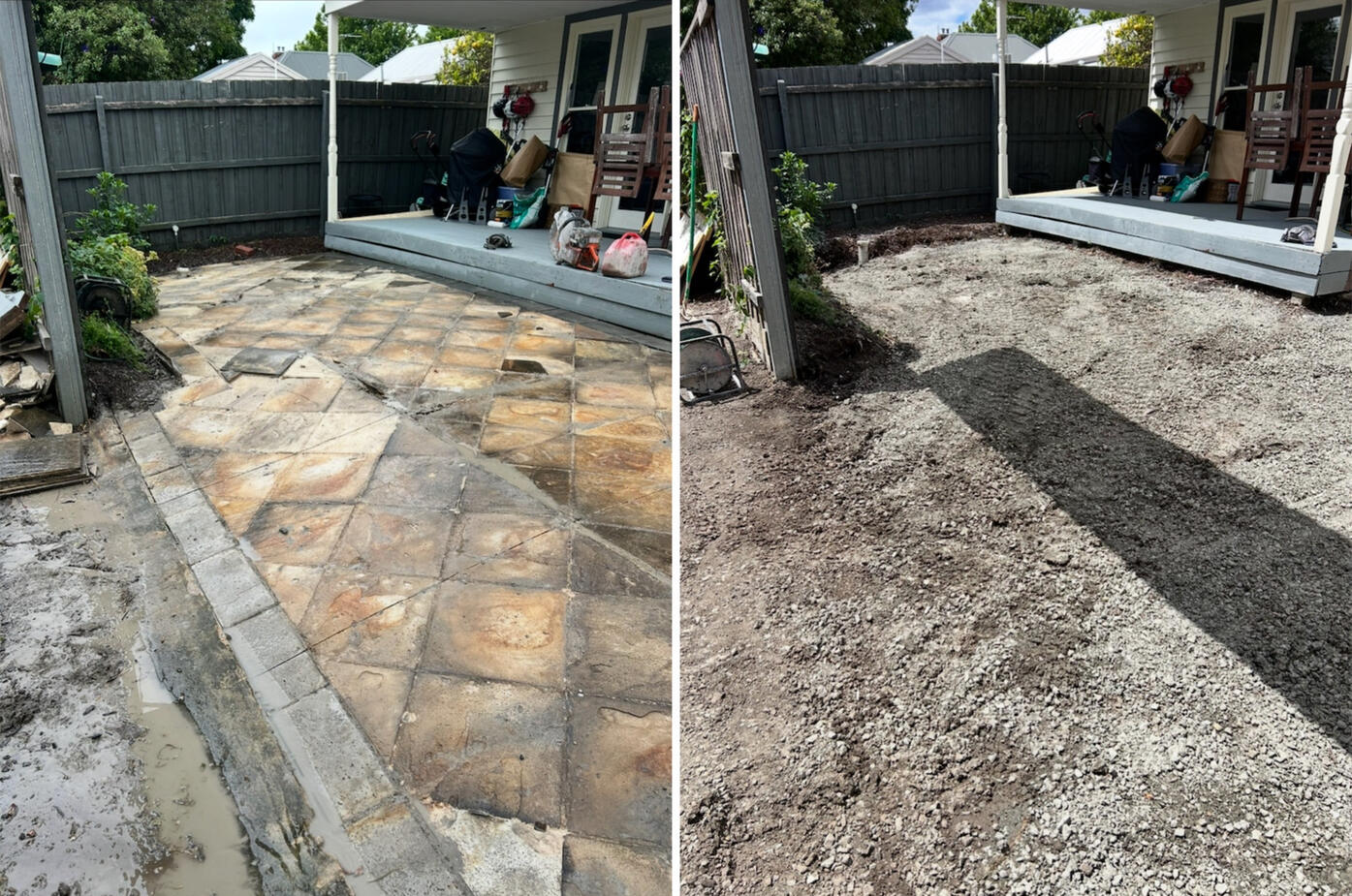 Concrete Removal Before and After